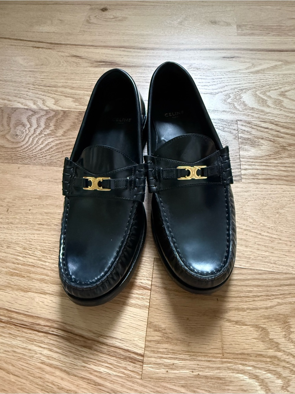 Celine Black Triomphe Loafer - Picture 5 of 6